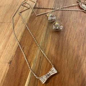Kate Spade Ready Set Bow Necklace and Earring Set